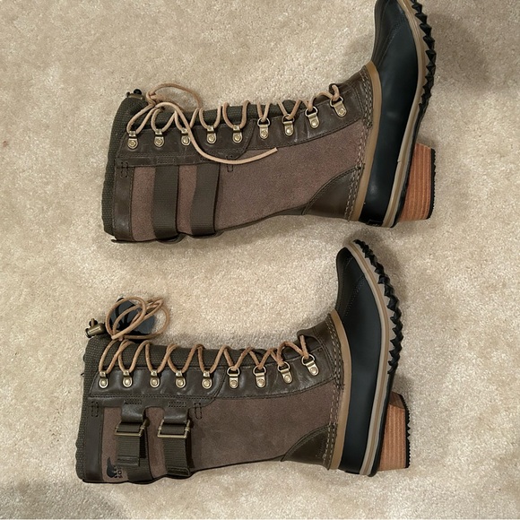 NWT! Sorel Women's Conquest Carly II Waterproof Boots Peatmoss - Picture 5 of 7